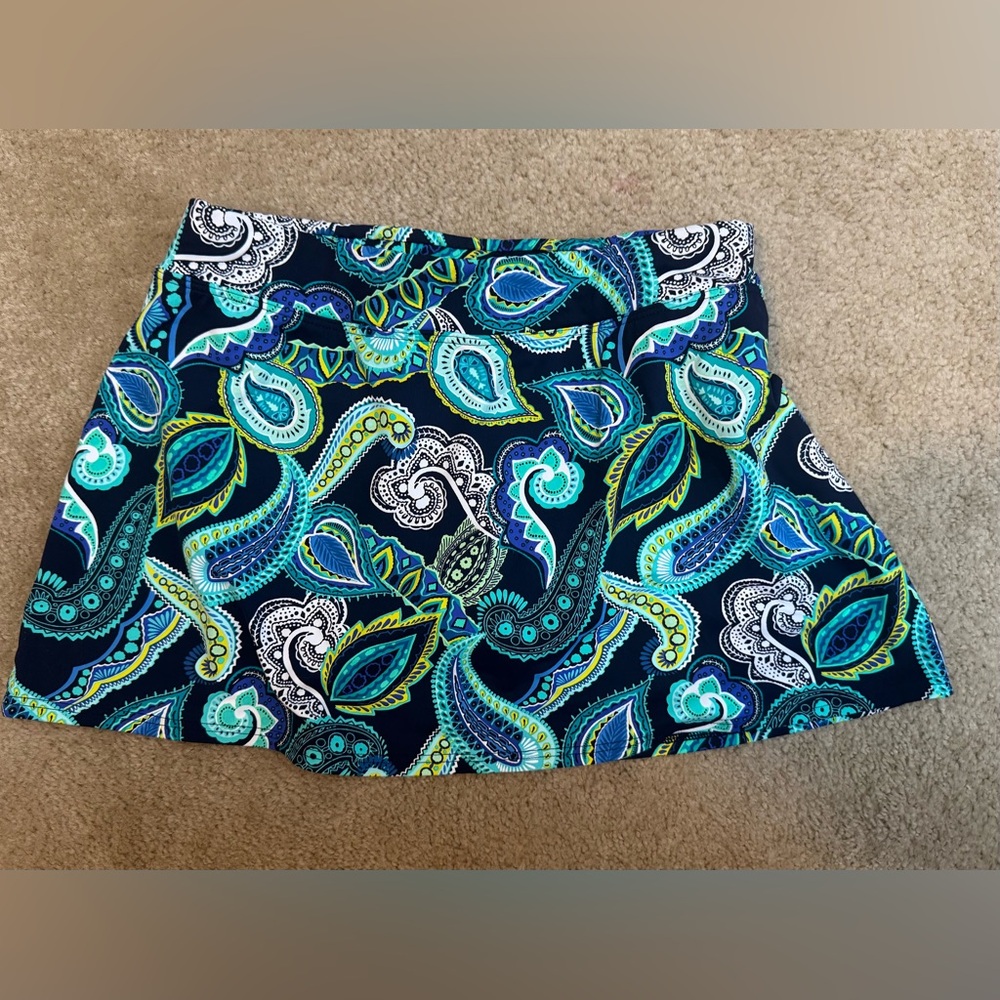Blue Paisley Lands End A-Line Women’s Swim Skirt